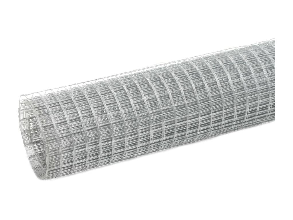 Grillage pour volière Acier galvanisé 25x0.5 m Argenté 3 PASI96478