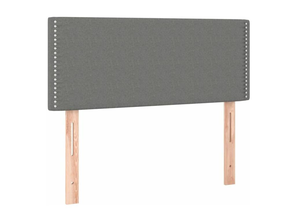 Sommier à Domopure de lit avec matelas Gris foncé 90x200 Tissu JMJD60888