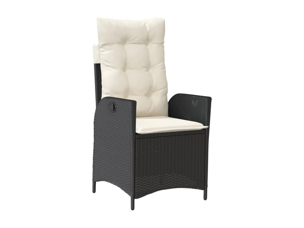 Ensemble à manger de jardin 9 pièces coussins noir résine tressée YLFE97109