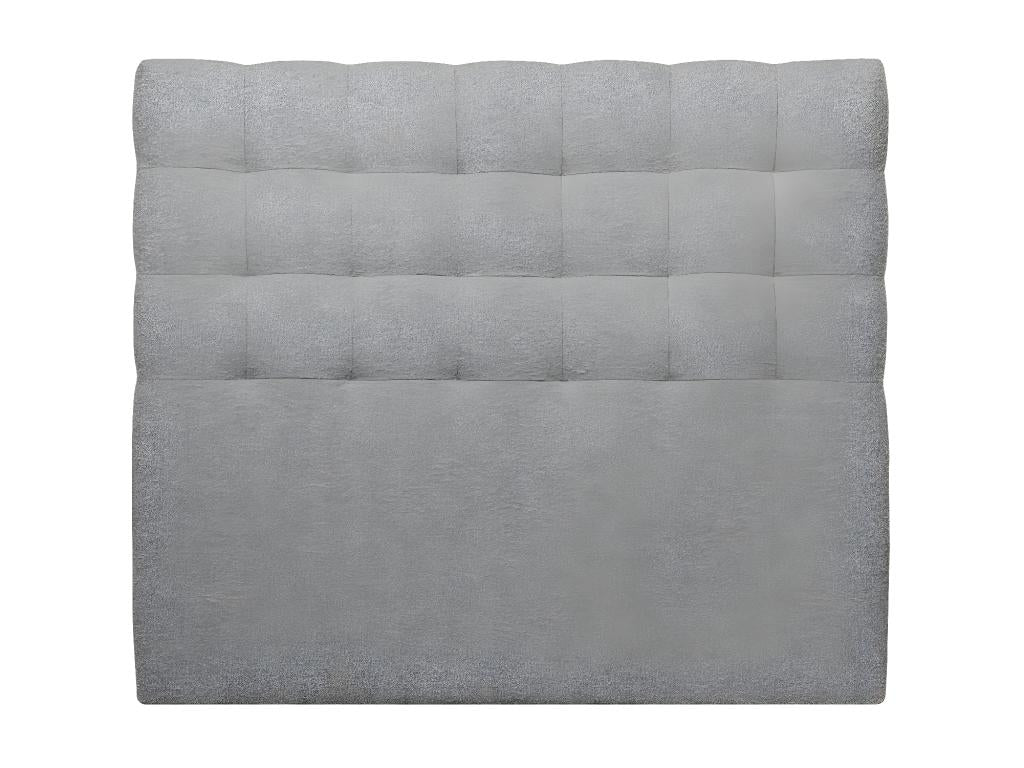 Tete de lit Capitonnée Bouclette Gris L 160 cm - Ep 10 cm rembourré LKAT53083