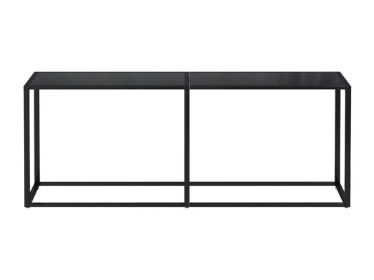 Table console Noir 200x35x75.5 cm Verre trempé ALAZ33174