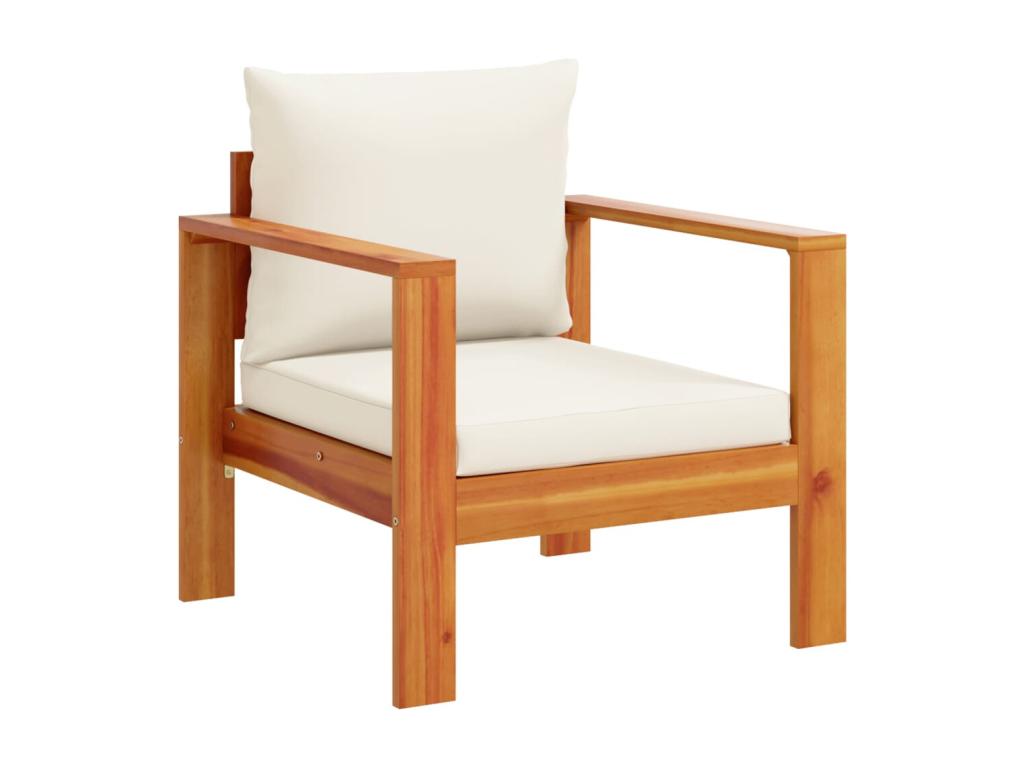 Salon de jardin avec coussins 5 pièces Bois d'Chicyla solide GMSR93649