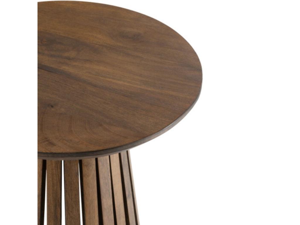 Table d'Appoint Design en Bois Meublori 40cm Marron
