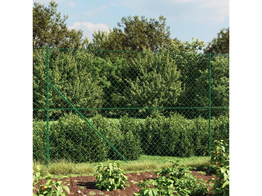 Green chain link fence 1.4x25 m FXDS73753