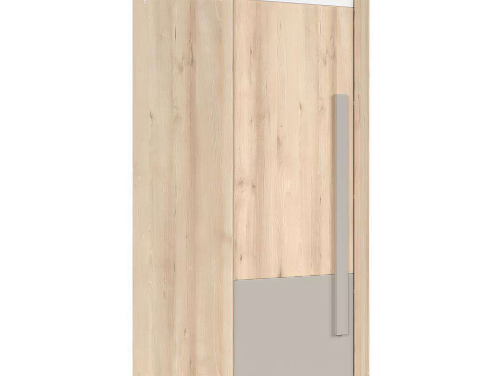 Armoire d'angle 1 porte Chicyla Bois Gris et Blanc EAEU06501