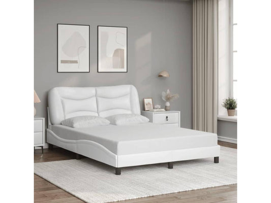 Cadre de lit sans matelas blanc 120x200 cm similicuir ZRZK75688