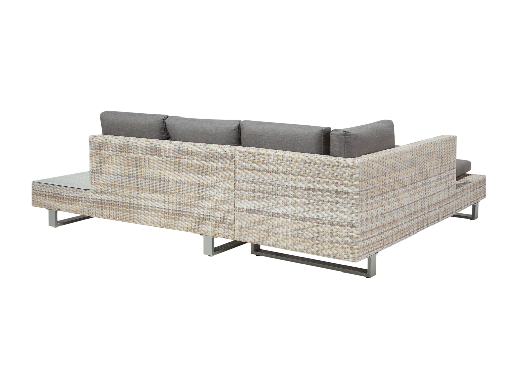 Ensemble de canapés d'angle de jardin 5 places Domopure Côté droit Gris XUFU06797