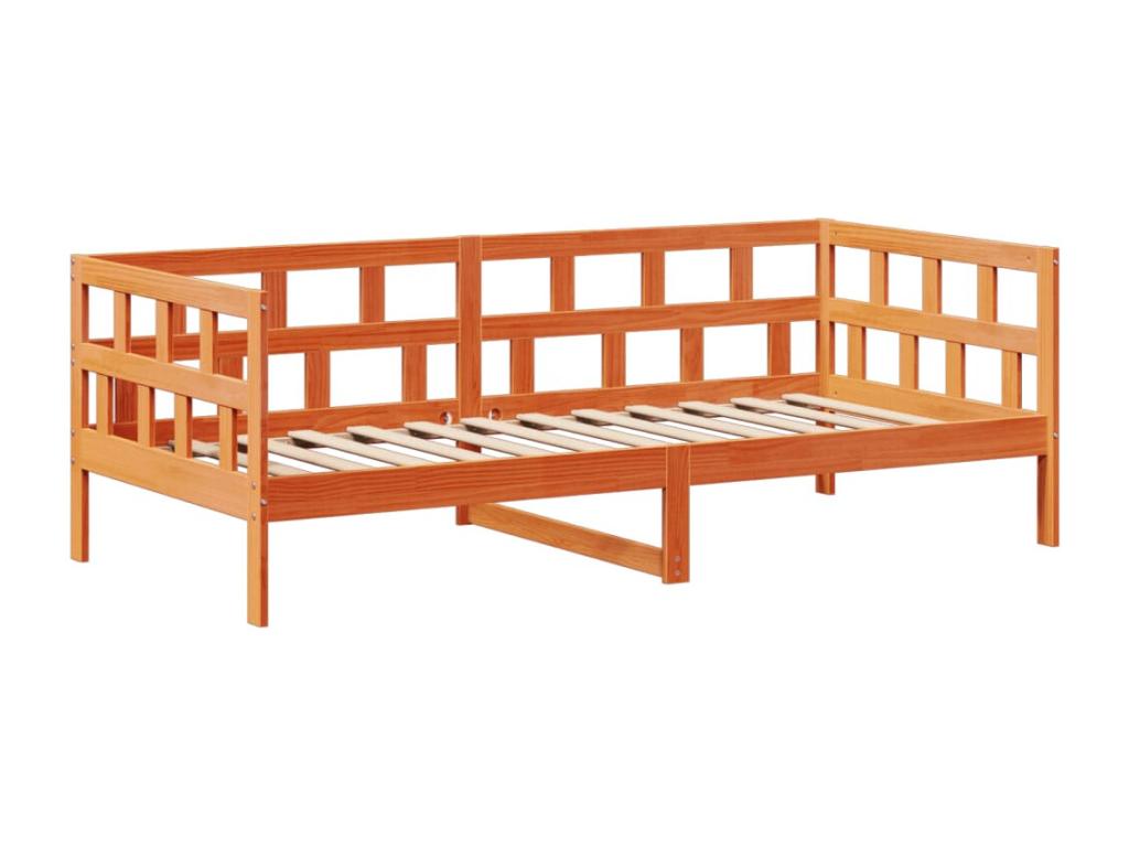 Lit de jour avec toit sans matelas 80x200 cm bois massif SYJG76397