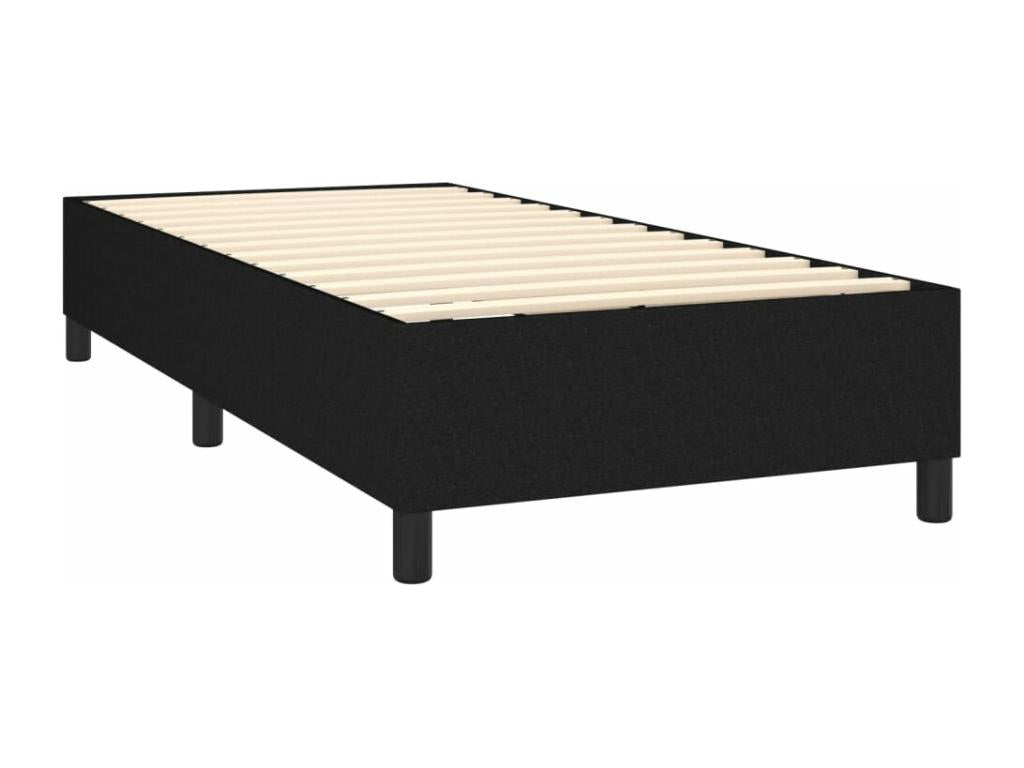 Sommier à Domopure de lit matelas LED Noir 90x190 Tissu FISL18256