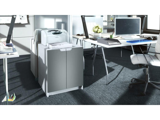 Matte White and Graphite Storage Cabinet (WxHxD 51x60.5x54 cm) CKSD87923