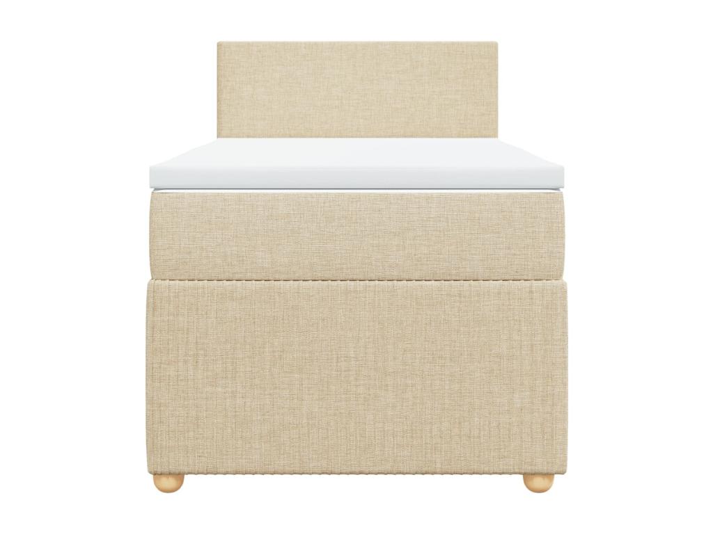 Sommier à Domopure de lit et matelas Crème 90x190 cm Tissu QXHY94030