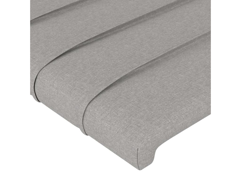 Light Grey LED Headboard 144x5x78/88 cm Fabric RBCX92368