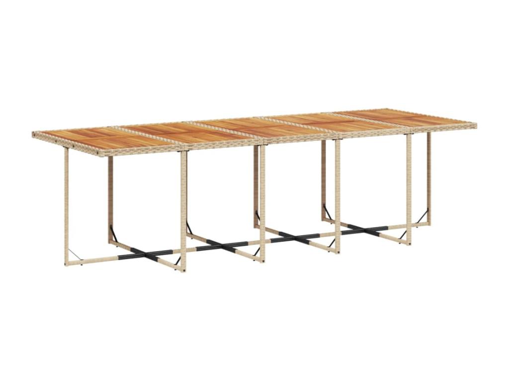 Ensemble à manger de jardin et coussins 15 pcs beige JJVY75338