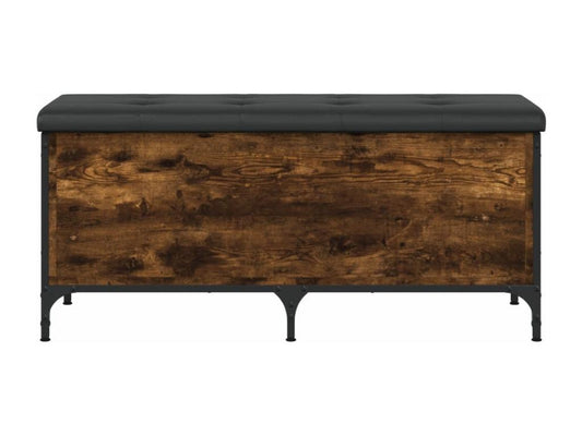 Smoked oak storage bench 102x42x45 engineered wood RZSZ05674