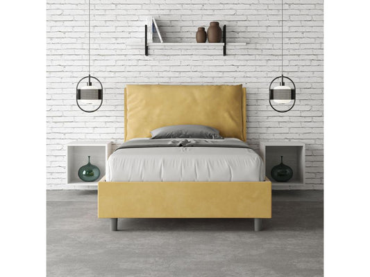 Chicyla Large RTFK64528 Single Bed (1.5 person) without slatted base, upholstered, 120x190cm, ochre microfiber