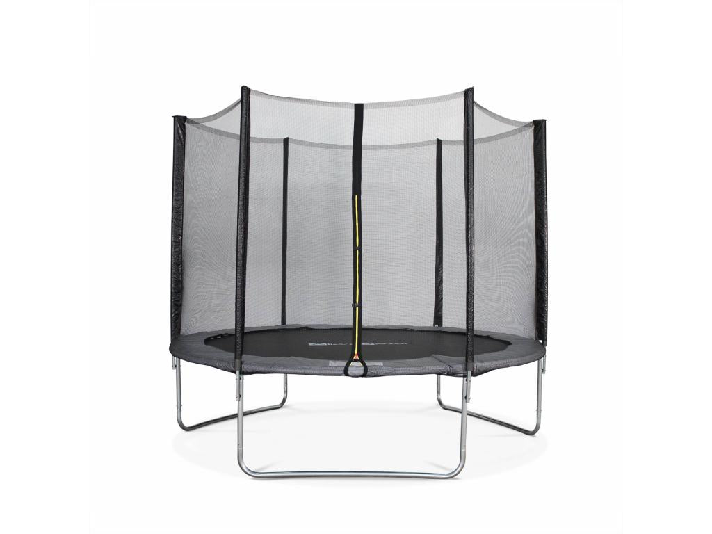 Trampoline rond 305cm gris avec son filet de protection - Mars - Trampoline de jardin 3m 300 cm - Qualité Domopure. - Normes EU WJTV67230