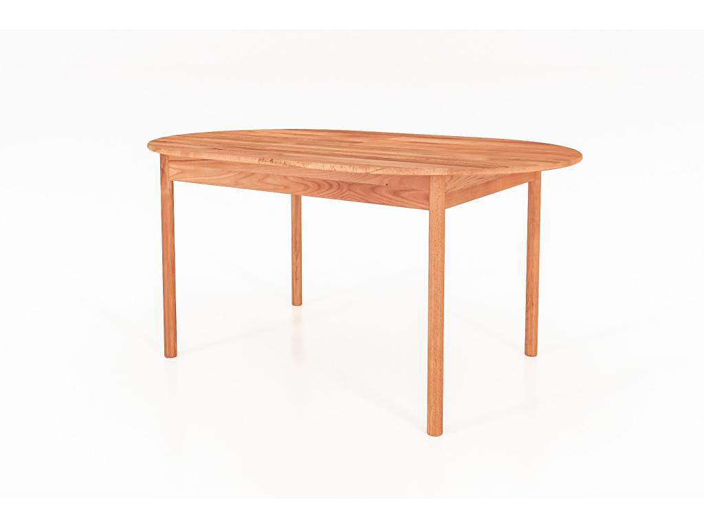 Domopure - Table ovale avec rallonge en coeur de hêtre huilé naturel 80x140 HJEO73551