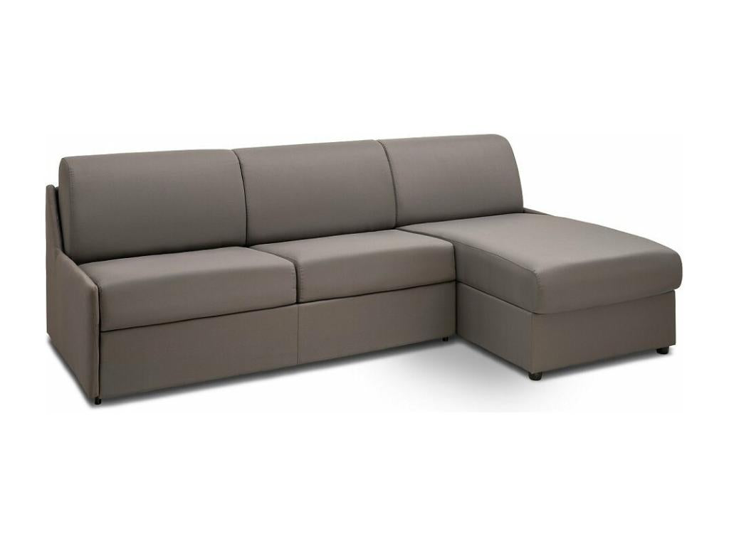 Canapé d'angle réversible convertible GAIN DE PLACE gris silver express couchage 140 cm RFWH20727