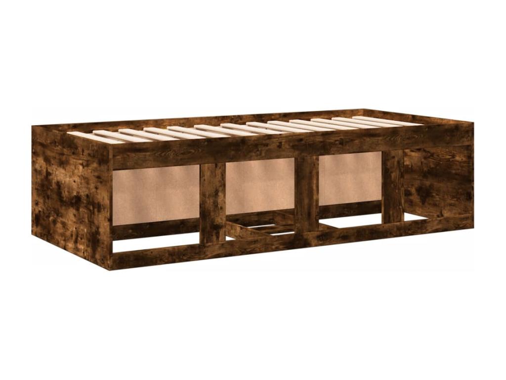 Lit de jour avec tiroirs sans matelas chêne fumé 75x190 cm ZPNQ75704