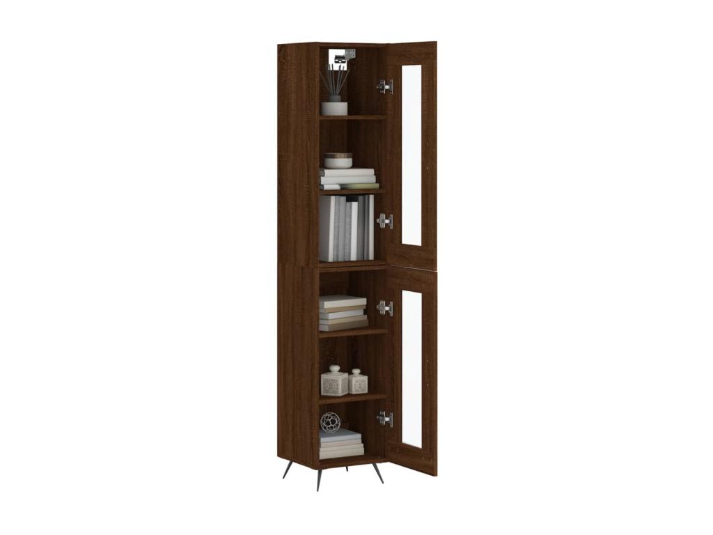 Buffet haut Chêne marron 34.5x34x180 cm Bois d'ingénierie AXXC09784