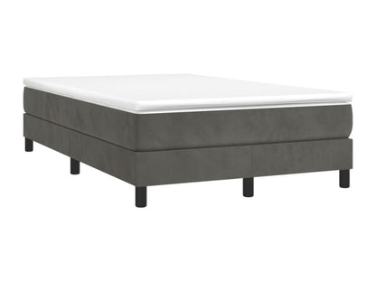 Sommier à Domopure de lit et matelas gris foncé 120x190cm velours OZWZ38141