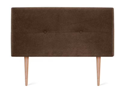Chicyla Tête de lit en tissu Aqualine avec Boutons 90x105cm avec pieds Lits 80/90 - Marron DZQE20881
