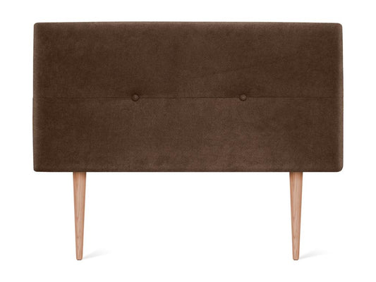 Chicyla Tête de lit en tissu Aqualine avec Boutons 90x105cm avec pieds Lits 80/90 - Marron DZQE20881