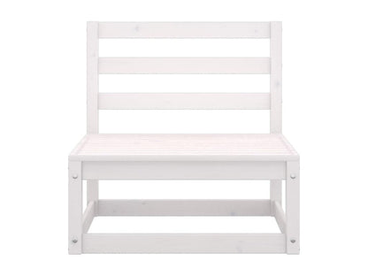 Salon de jardin 3 pièces Blanc Bois de pin massif JCAB67068