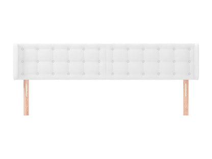 Tête de lit avec oreilles Blanc 183x16x78/88 cm Similicuir OMHH88177