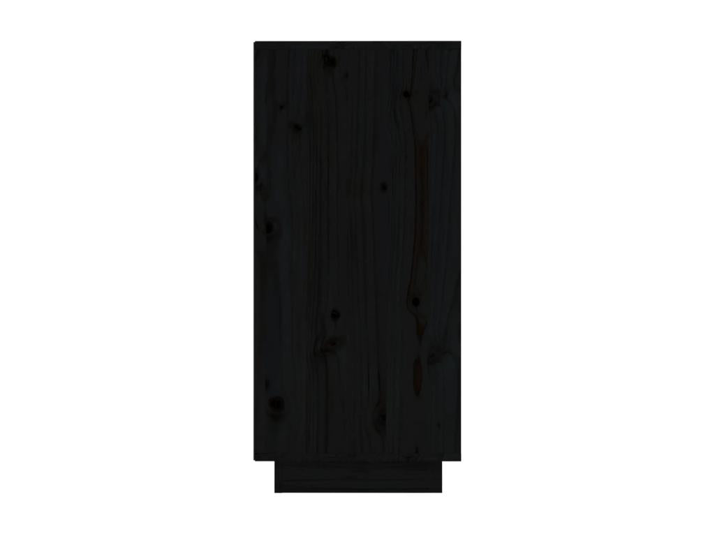 Buffets 2 pcs Noir 31.5x34x75 cm Bois massif de pin JTDS40118