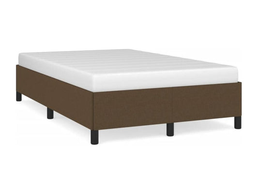 Cadre de lit sans matelas marron foncé 120x190 cm tissu ECZR85189