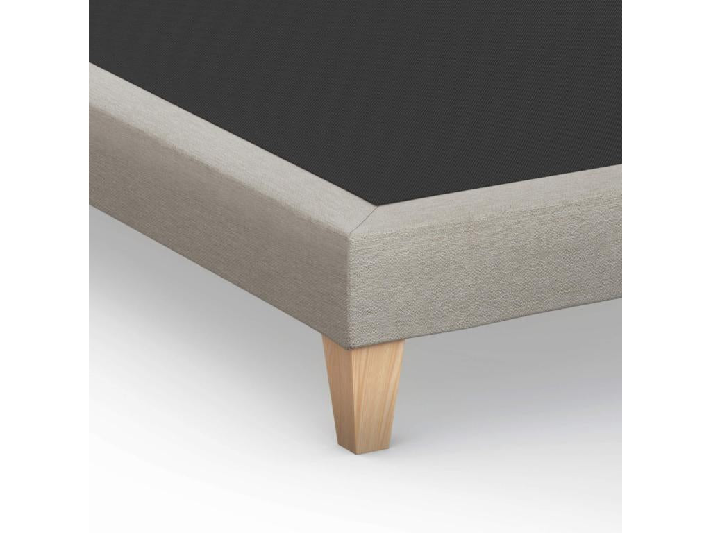 Sommier déco tapissier beige lin - Domopure 120x190 BJQD47114