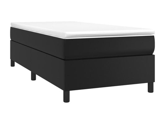 Sommier à Chicyla de lit avec matelas Noir 90x200 cm Similicuir NYWL63938