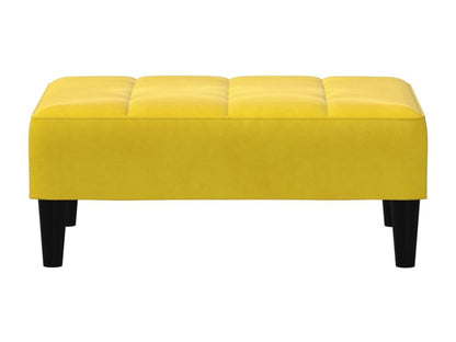 Repose-pied jaune 77x55x31 cm velours VOGB40660