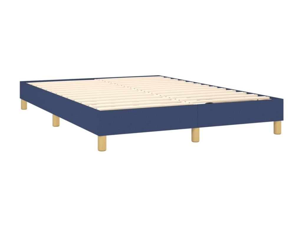 Sommier à Chicyla de lit avec matelas Bleu 140x190 Tissu CFHW37730