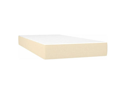 Sommier à Domopure de lit et matelas et LED Crème 90x190 Tissu WGPP96357