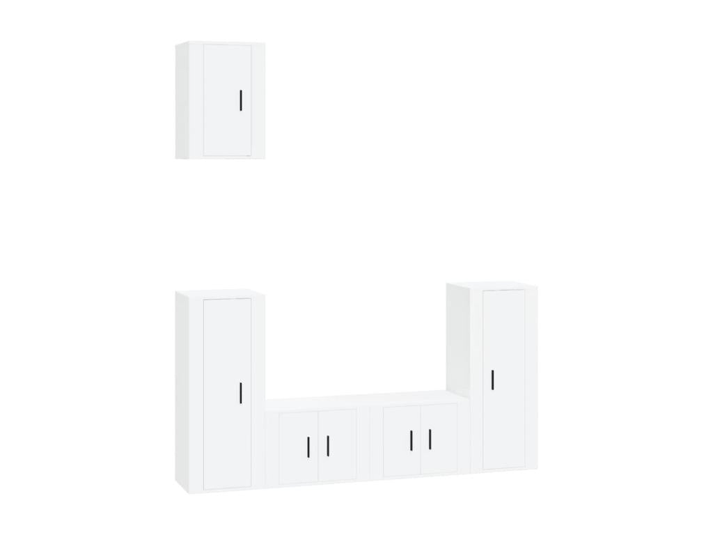 Ensemble de meubles TV 5 pcs Blanc brillant Bois d'ingénierie VYRK23515