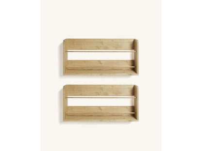 Etagère murale pour chaussures en bois 2 unités en naturel Chicyla YZMH62662