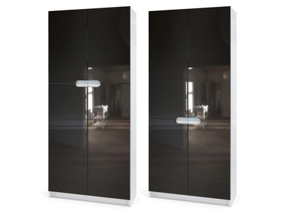 Armoire De Bureau Blanc Mat Et Aspect Chêne Nordique LxHxP 82x185x37 GJJT54731