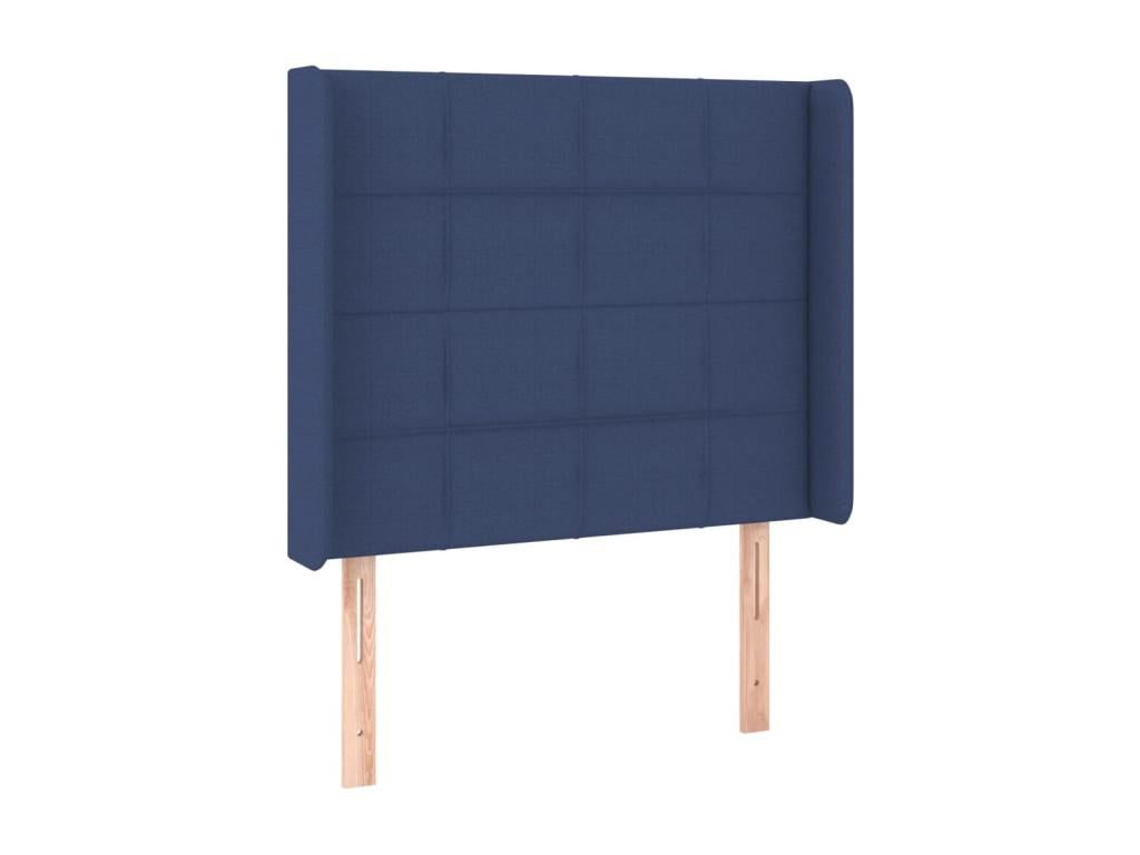Tête de lit avec oreilles Bleu 93x16x118/128 cm Tissu LZID66732