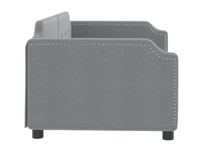 Lit de repos gris clair 90x190 cm tissu SSZC20246