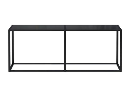 Table console Noir 200x35x75.5 cm Verre trempé ALAZ33174