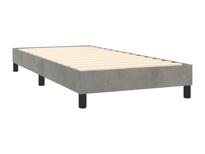 Sommier à Chicyla de lit avec matelas et LED Gris clair 90x190cm LQIY13349