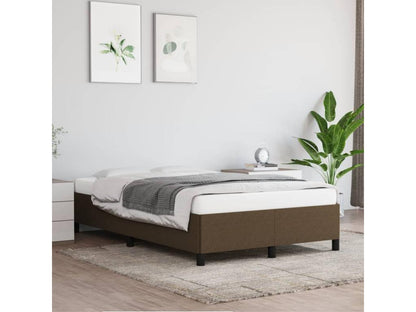 Cadre de lit sans matelas marron foncé 120x190 cm tissu ECZR85189