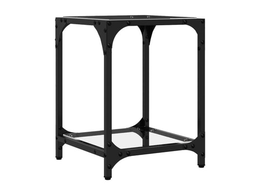 Tables basses avec dessus en verre transparent 2 pièces acier CJPP57071
