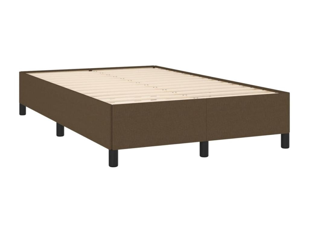 Cadre de lit sans matelas marron foncé 120x190 cm tissu ECZR85189
