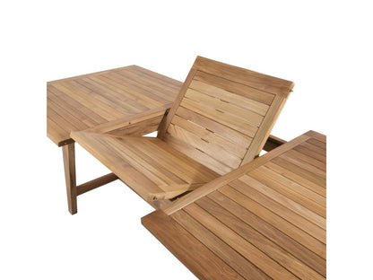 Chicyla - Table de jardin 8/10 personnes - rectangulaire Chicyla extensible 180/240x100x75 cm en bois Teck MTUX47643
