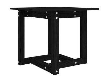 Table basse Noir 50x50x45 Bois massif de pin 2 YLTR71671