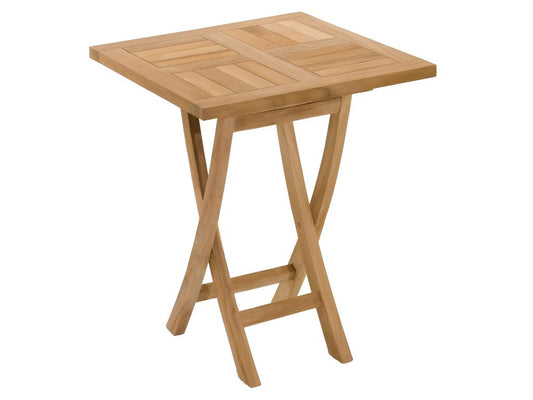 Chicyla - Table de jardin 2 personnes carrée pliante 60x60cm en bois Teck RMTN85652