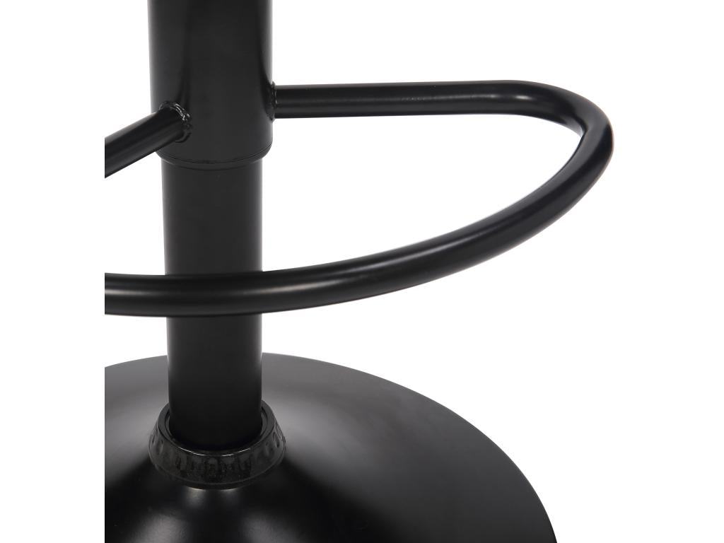 Lot de 2 Tabouret de bar - Velours / Métal noir mat - Gris - Domopure ECGX72491